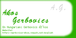 akos gerbovics business card